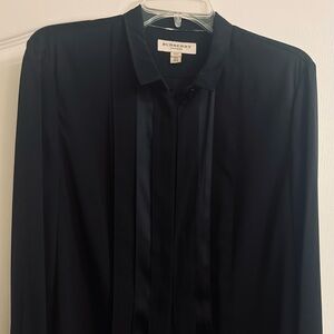 BURBERRY BLACK SILK BLOUSE